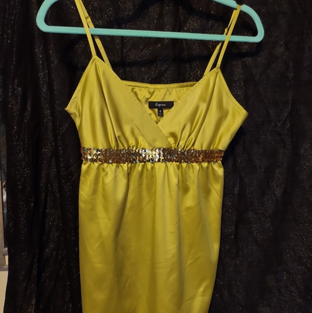 Express small Chartreuse party top